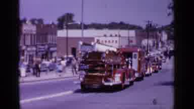 Mineola New York (1966): A Parade With Color Guard And A Platoon Of Marching