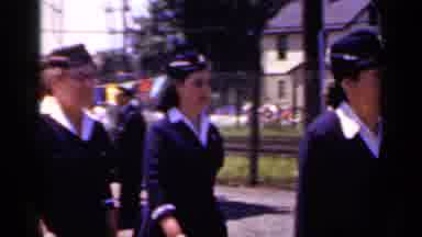 Mineola New York (1966): Watching A Parade Roll By With People In Uniform And A