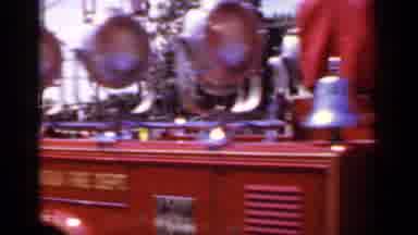 Mineola New York (1966): Red Stereo Car Parading Through The City