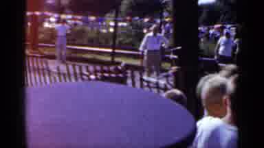 Mineola New York (1966): People Dressed In White During Sunny Day With Vintage
