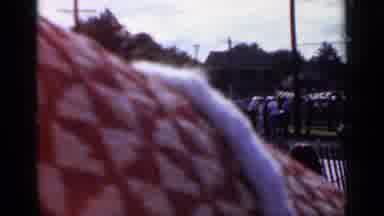 Mineola New York (1966): Fire Truck And Hose Spraying On The Road