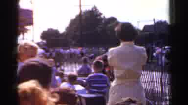 Mineola New York (1966): A Parade Of Cars Moving Slowly For The Watchers On The
