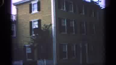 Massachusetts USA (1968): Cine Film Of A Block Of Flats With A Tree At The Side