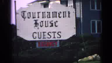Massachusetts USA (1968): Tournament House Sign With Vacancy Lettering Below It