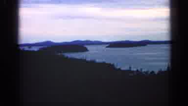 Massachusetts USA (1968): Small Islands Across Ocean Covered In Grass Being Filmed