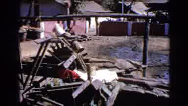 India (1970): A Panning Shot Of What Appears To Be A Flooded Farm Somewhere