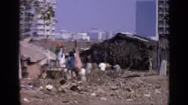India (1970): White Building And Green Trees On A Sunny Day