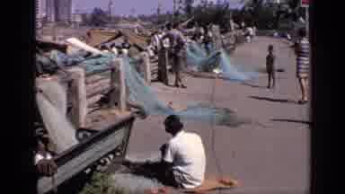 India (1970): Workers At Harbors And Also Opposite Street View