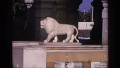 India (1970): Lion Temple White Birla Temple Roaring Lion In Front Of The Temple