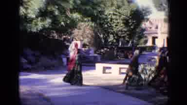 India (1970): Animal Walking In The Bush And Women Pass By Him