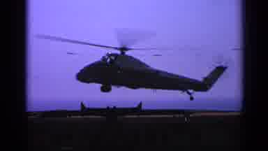 United Kingdom (1970): Helicopter Making A Landing Touching Down On The Ground