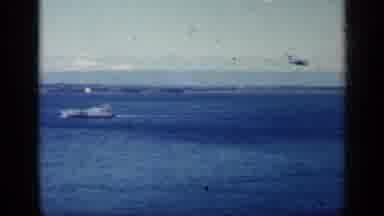CUBA-1962: Aerial View of Ocean with Plane and Boat
