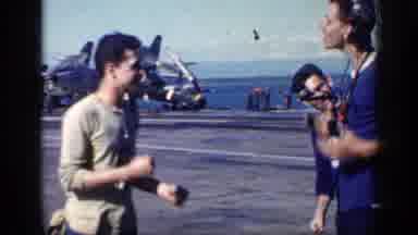 CUBA-1962: Shorter Man Faces Man In Blue And Takes Up His Dare To Hit Him While