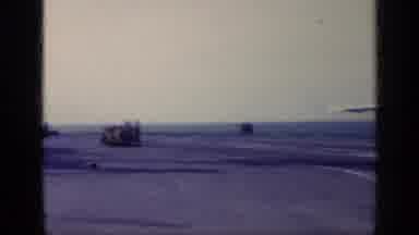 CUBA-1962: Jet Takes Off From Aircraft Carrier On A Clear Sunny Day