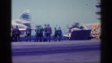 CUBA-1962: United States Air Force Practicing Jet Takeoff Drills On Aircraft Carrier