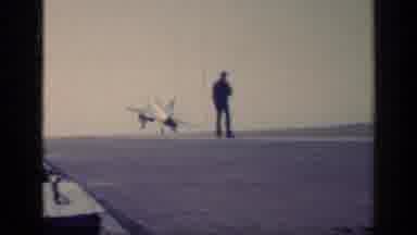 CUBA-1962: Jet Taking Off From Ship Runway As Crew Watches