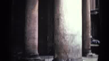Rome Italy-1962: Tourist Explores Ancient Roman Ruins