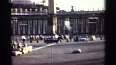 Cuba (1962): Historical Landmark Showing People Cars Cobblestone Roads Windows And