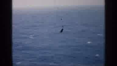 Cuba (1962): Blue Ocean With Choppy Waves Being Seen From A Ship With Towers