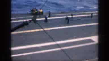 CUBA-1962: U.S. Aircraft Carrier Deck With Crew And Helicopter