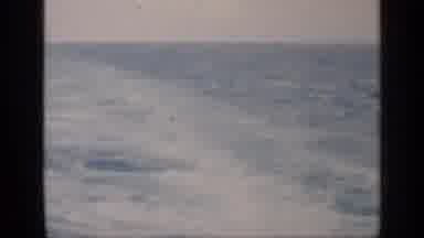 CUBA-1962: Huge Ocean Being Filmed From The Back Of A Boat