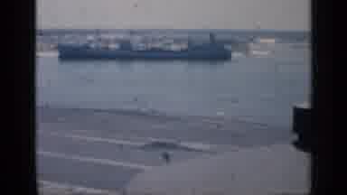 Cuba (1962): A High Angle An Aircraft Carrier Securing A Helicopter And Marching
