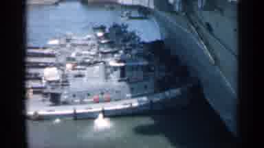 CUBA-1962: Panning Shot Of Navy Base With Ships And Aircraft Carriers
