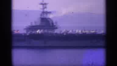 Italy-1962: U.S. Navy Aircraft Carrier Sailing On Open Water