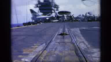 Italy (1962): Aircraft Catapult And Aircraft On Deck Of Aircraft Carrier Parking