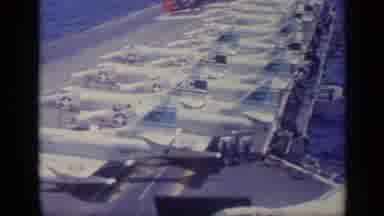 Italy (1962): Sight Of Aircraft Carrier Loaded With Parked Planes In Water Not Far