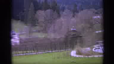 Italy (1962): An Ariel A Large Mansion Set In A Wooded Mountainous Landscape