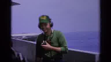Italy (1962): Navy Operator Laughing While Jet Takes Off From Aircraft Carrier