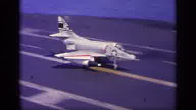 Greece (1963): Military Airplane Lands On Deck Of Aircraft Carrier At Sea Ground