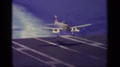 Greece (1963): Skilled Pilot Landing A Military Plane Of The Runway On The Deck Of