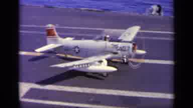 Greece (1963): A Fighter Plane About To Leave The Carrier And Its Wings Fold As It