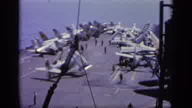 Greece (1963): Military Plane Landing On The Runway On The Deck Of A Massive