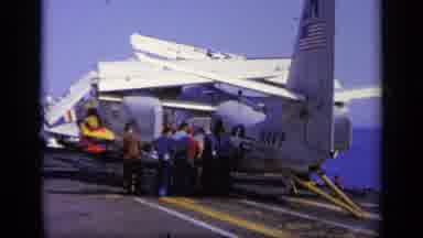 Greece (1963): A Chinook Military Helicopter Lands On An Aircraft Carrier Where
