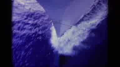Greece (1963): Zooming Image Of Keel Of A Boat Breaking Waves At High Speed