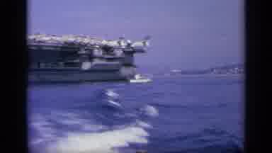 Greece (1963): Large Military Looking Boat Sits On The Water As Navy Men Leave It