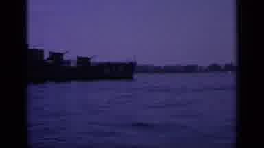 Greece (1963): A Small Boat With Passengers Passing By A Naval Ship