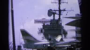 Greece (1963): Plane Is Parked Below Radar Tower Then Ship Churns Through Water