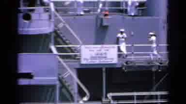 Greece (1963): A Man Approaching Another One On The Deck Of A Boat Another Man