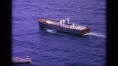Greece (1963): Boat Full Of Men In Uniform Traveling On Ocean