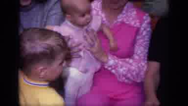 California USA (1968): Children At A Party With Moms Aunties And Grandmas Having