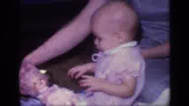 California USA (1968): Happy Family Setting With Children And A Baby Opening