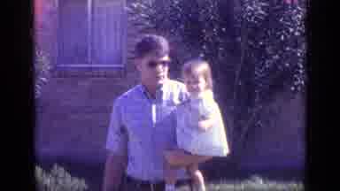 California USA (1968): Baby's Day Out With Dad