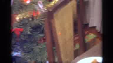 California USA (1968): Camera Pans Around The Room And Shows Off The Christmas