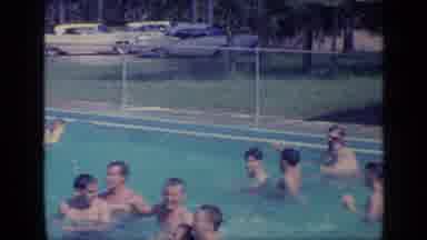 Florida USA (1968): Group Of People Playing In The Pool With Each Other