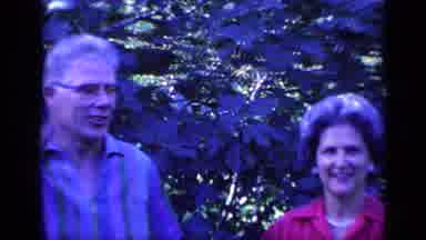 Florida USA (1968): Couple Poses For Home Video And Is Distracted By Neighbors