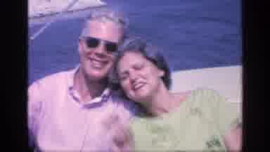 Florida USA (1968): Old Couple On The Boat Going To Lakewood Yacht Club